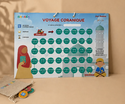 Tableau magnétique Juz’ Amma - Voyage coranique
